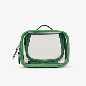 Small Clear Cosmetics Case in Green Apple